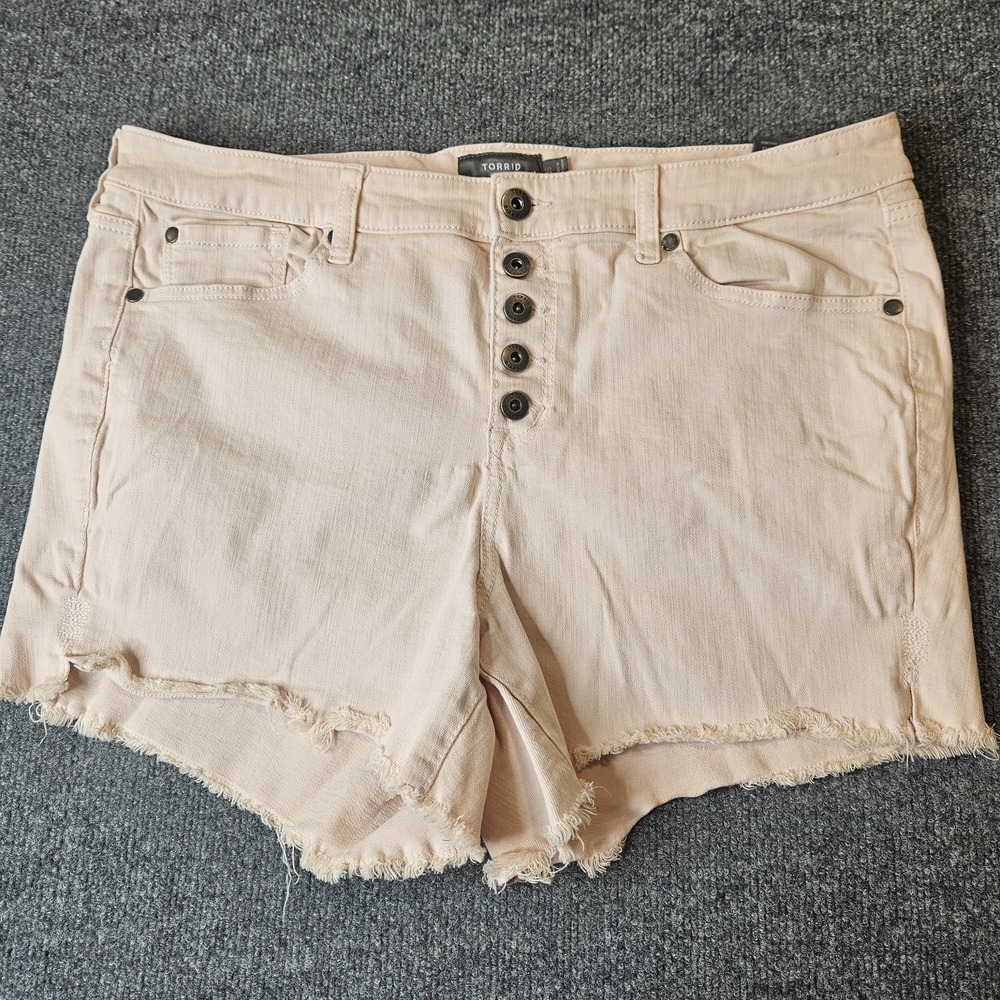Torrid Womens Plus Size Cutoff‎ Shorts Buttonfly Size 16